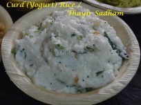 Curd (Yogurt) Rice / Thayir Sadham
