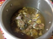 Meat about to boil