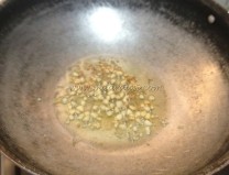 Garlic and ginger getting fried