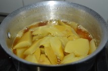 Mangoes in jaggery syrup