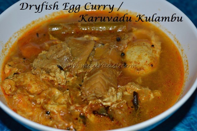 Dryfish Egg Curry / Karuvadu Kulambu
