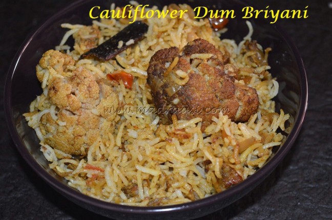 Cauliflower Dum Briyani