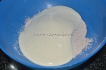 Ragi (finger millet) flour getting with urad dal (blackgram)