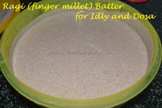 After fermentation - Ragi / finger Millet Batter