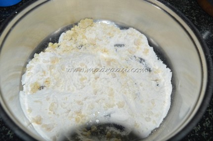 Rice flour and crushed jaggery