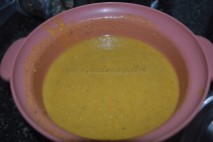 Besan with ghee/clarified butter