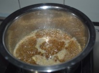 Spice powder getting boiled in tea