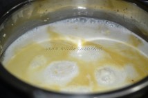 Getting boiled with milk and water