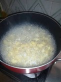 Pasta getting boiled