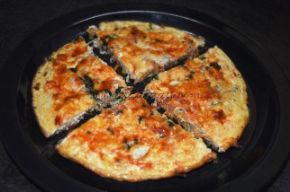 Indian Frittata into slices