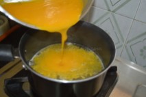 Mango juice to sugar syrup