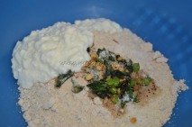 With curd/yogurt and tempered spices
