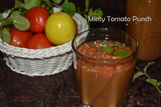 Minty Tomato Punch, summer coolant, beat the heat, summer recipe, Indian summer, summer drinks, refreshing drinks, refreshing drink, mint recipe, tomato recipe, image of summer drink, tomato juice, image of tomato juice, tomato juice picture, tamil summer recipe, tamil summer recipes, tamil summer drinks, tamil summer juice