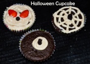 Halloween cupcakes - Spider web, Monster eye and Devil